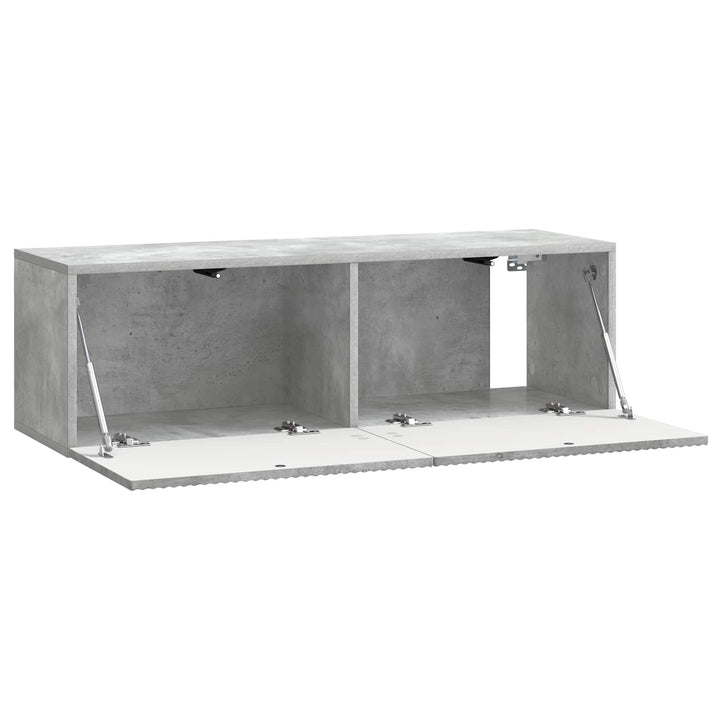 Væghængt TV-skab Betongrå 98 x 31 x 30 cm Konstrueret træ