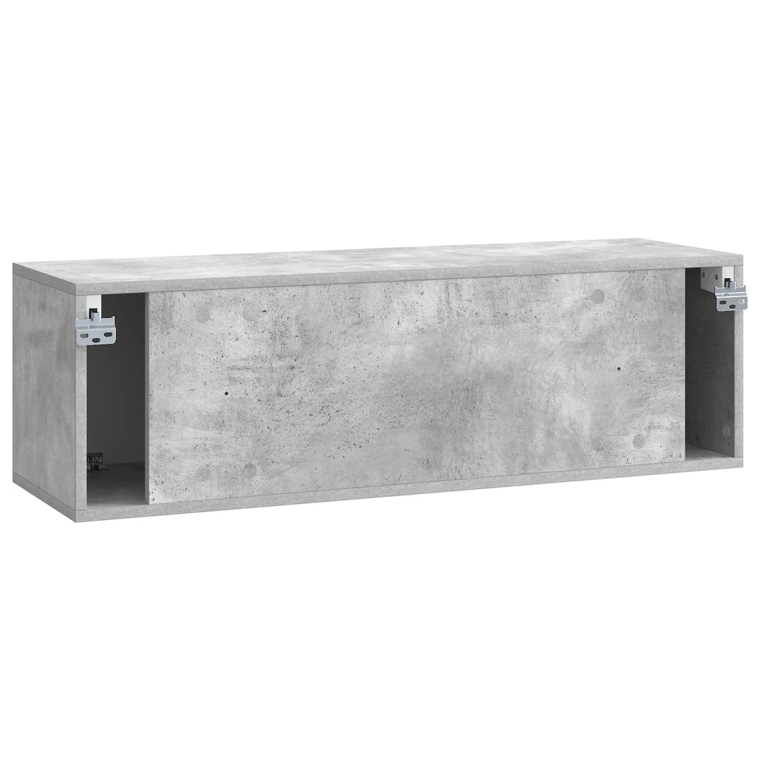 Væghængt TV-skab Betongrå 98 x 31 x 30 cm Konstrueret træ
