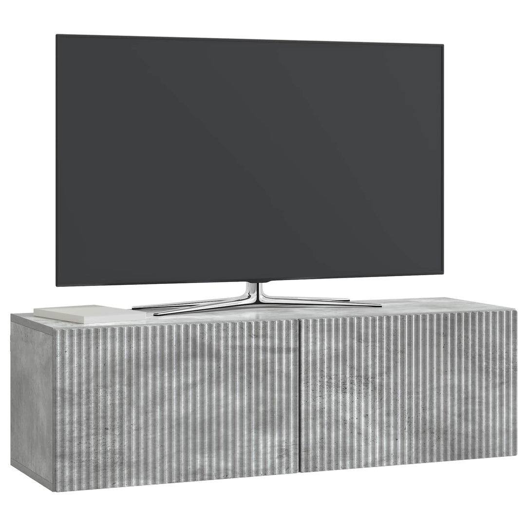 Væghængt TV-skab Betongrå 98 x 31 x 30 cm Konstrueret træ