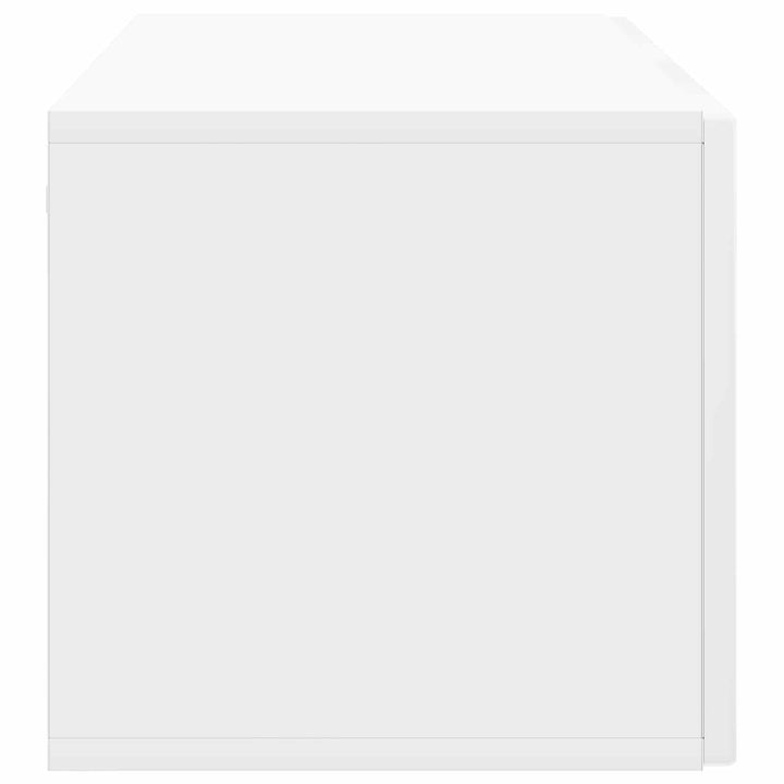 Væghængt TV-skab Hvid højglans 98 x 31 x 30 cm Konstrueret træ
