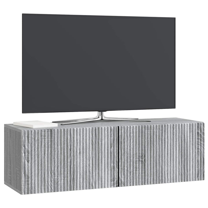 Væghængt TV-skab Grå sonoma-eg 98 x 31 x 30 cm Konstrueret træ