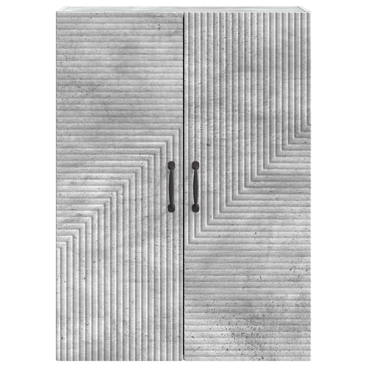Vægmonteret skab Betongrå 66 x 34,5 x 90 cm Konstrueret træ