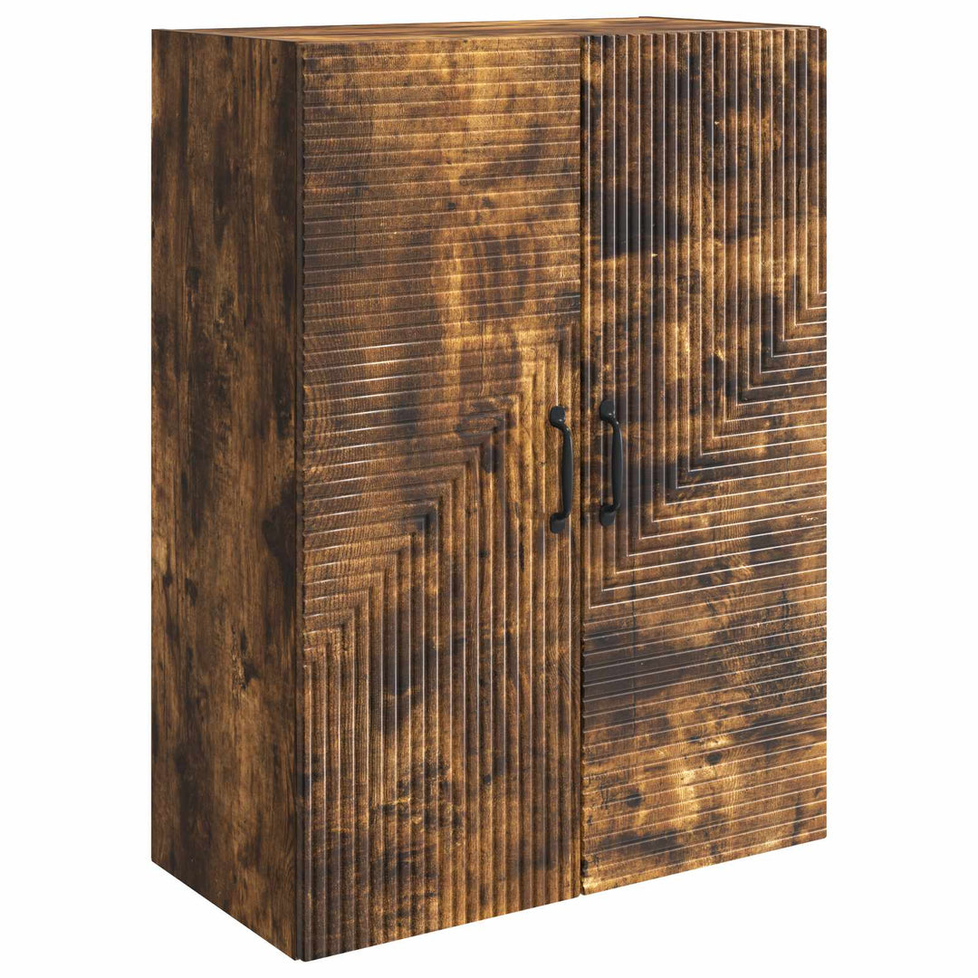 Vægmonteret skab Røget eg 66 x 34,5 x 90 cm Konstrueret træ
