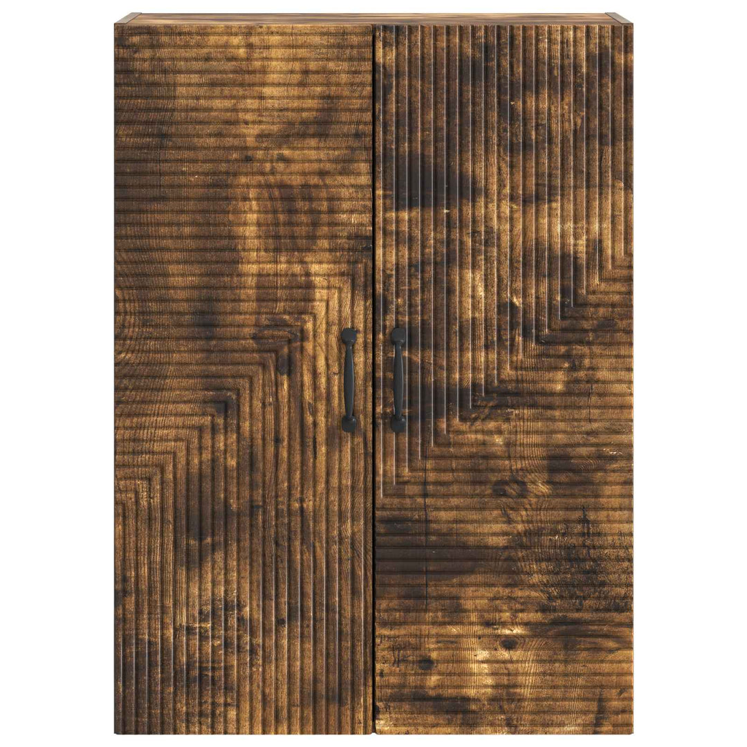 Vægmonteret skab Røget eg 66 x 34,5 x 90 cm Konstrueret træ