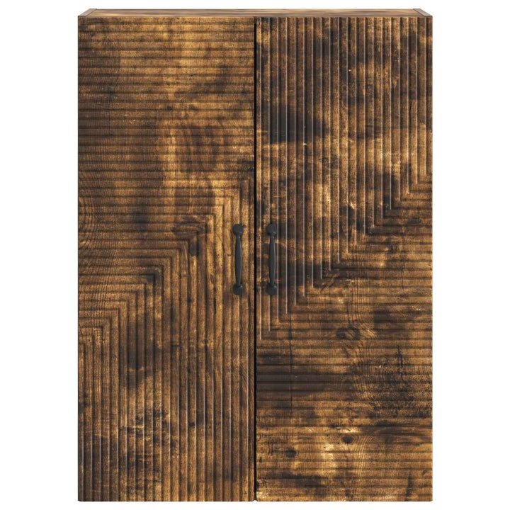 Vægmonteret skab Røget eg 66 x 34,5 x 90 cm Konstrueret træ