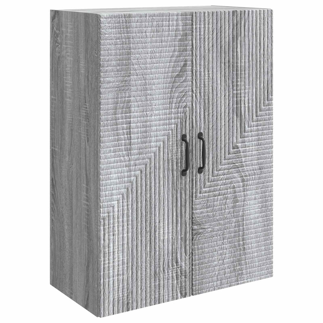 Vægmonteret skab Grå Sonoma 66 x 34,5 x 90 cm Konstrueret træ