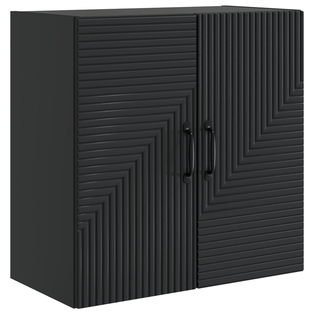 Vægmonteret skab Sort 59 x 31 x 60 cm Konstrueret træ
