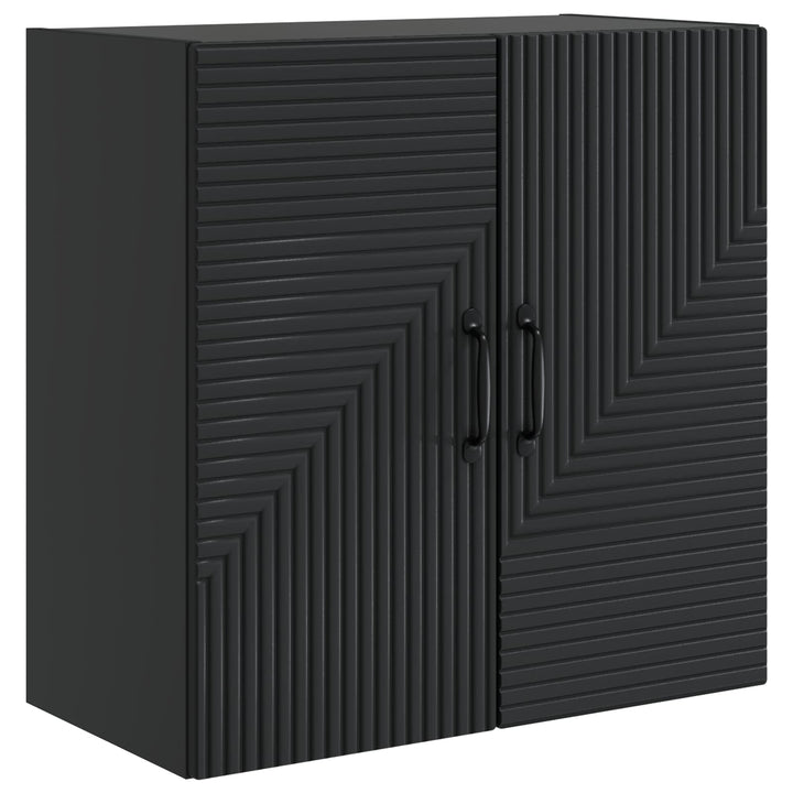 Vægmonteret skab Sort 59 x 31 x 60 cm Konstrueret træ