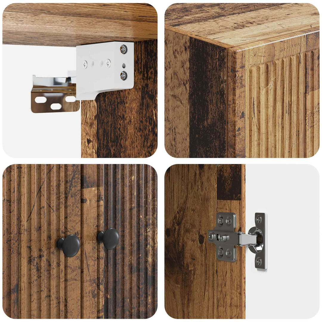 Vægmonteret skab Gammelt træ 59 x 31 x 60 cm Konstrueret træ
