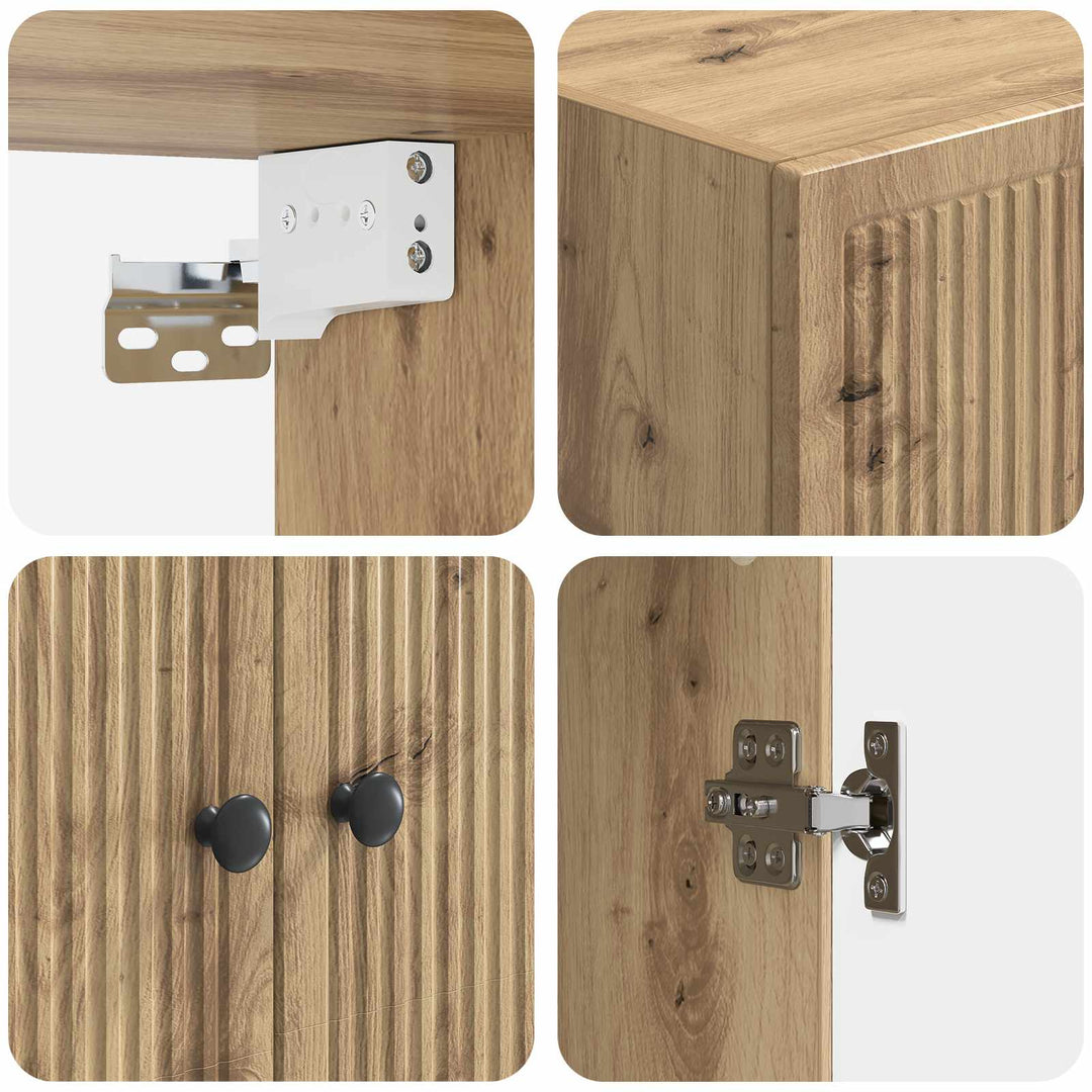 Vægmonteret skab Artisan-eg 59 x 31 x 60 cm Konstrueret træ