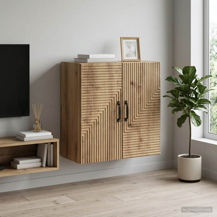 Vægmonteret skab 59 x 31 x 60 cm Konstrueret træ Artisan-eg