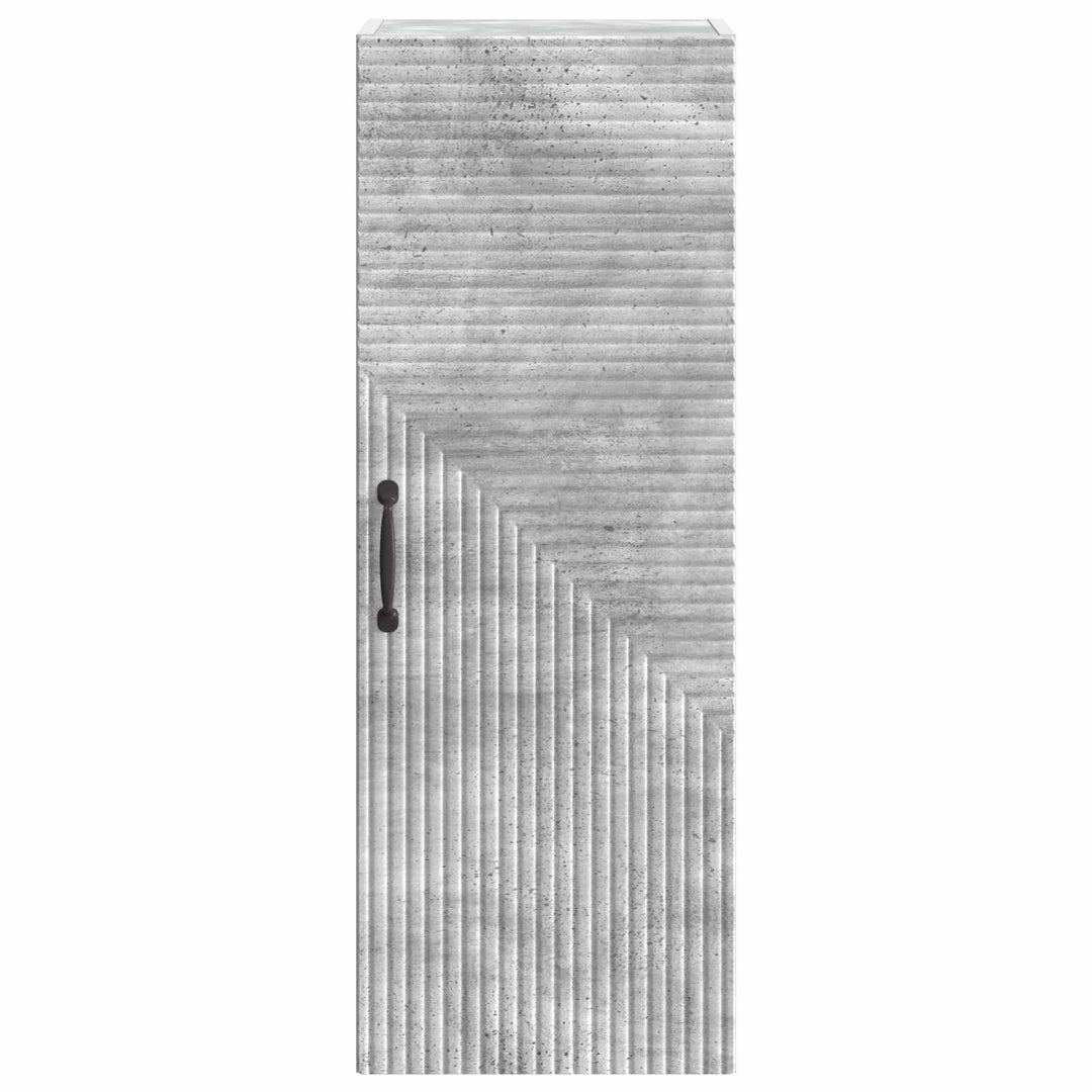 Vægmonteret skab Betongrå 33 x 34,5 x 90 cm Konstrueret træ