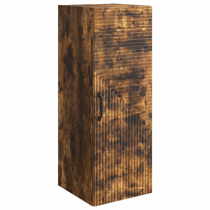Vægmonteret skab Røget eg 33 x 34,5 x 90 cm Konstrueret træ
