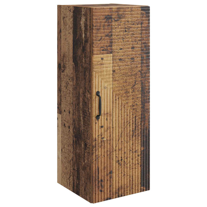 Vægmonteret skab Gammelt træ 33 x 34,5 x 90 cm Konstrueret træ