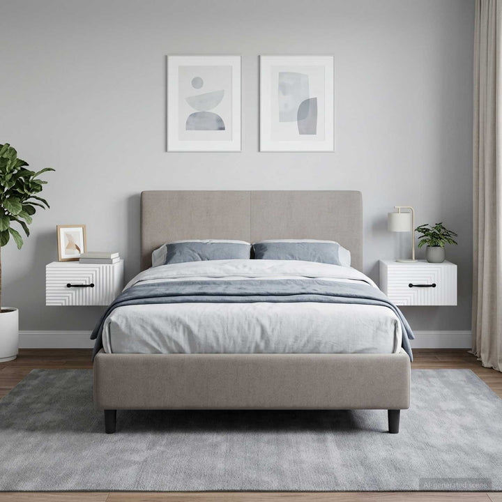 Væghængt Natbord 2 pcs Hvid 34,5 x 33 x 20 cm Konstrueret træ