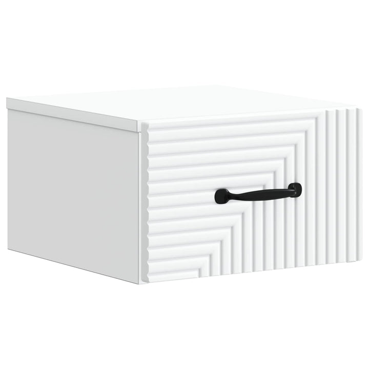 Væghængt Natbord 2 pcs Hvid 34,5 x 33 x 20 cm Konstrueret træ