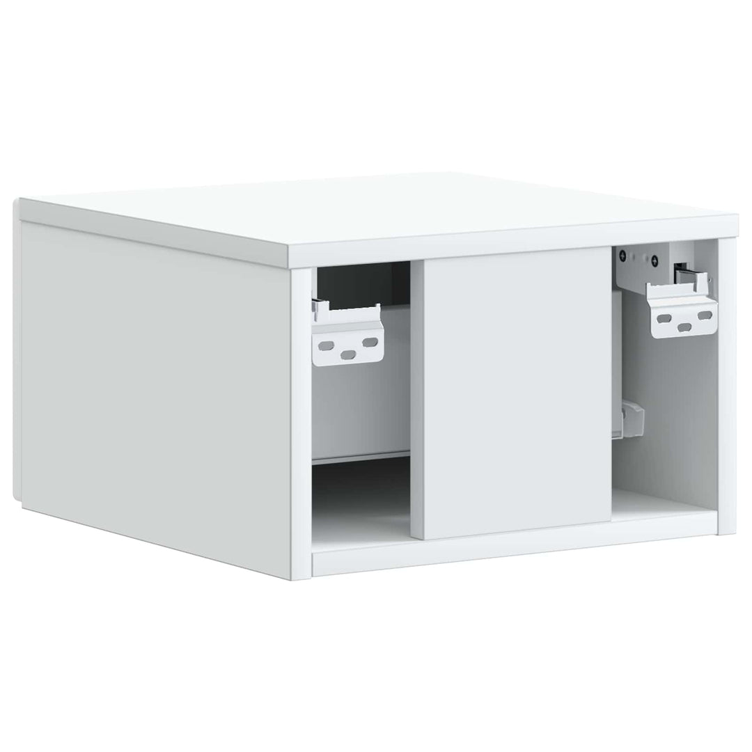 Væghængt Natbord 2 pcs Hvid 34,5 x 33 x 20 cm Konstrueret træ