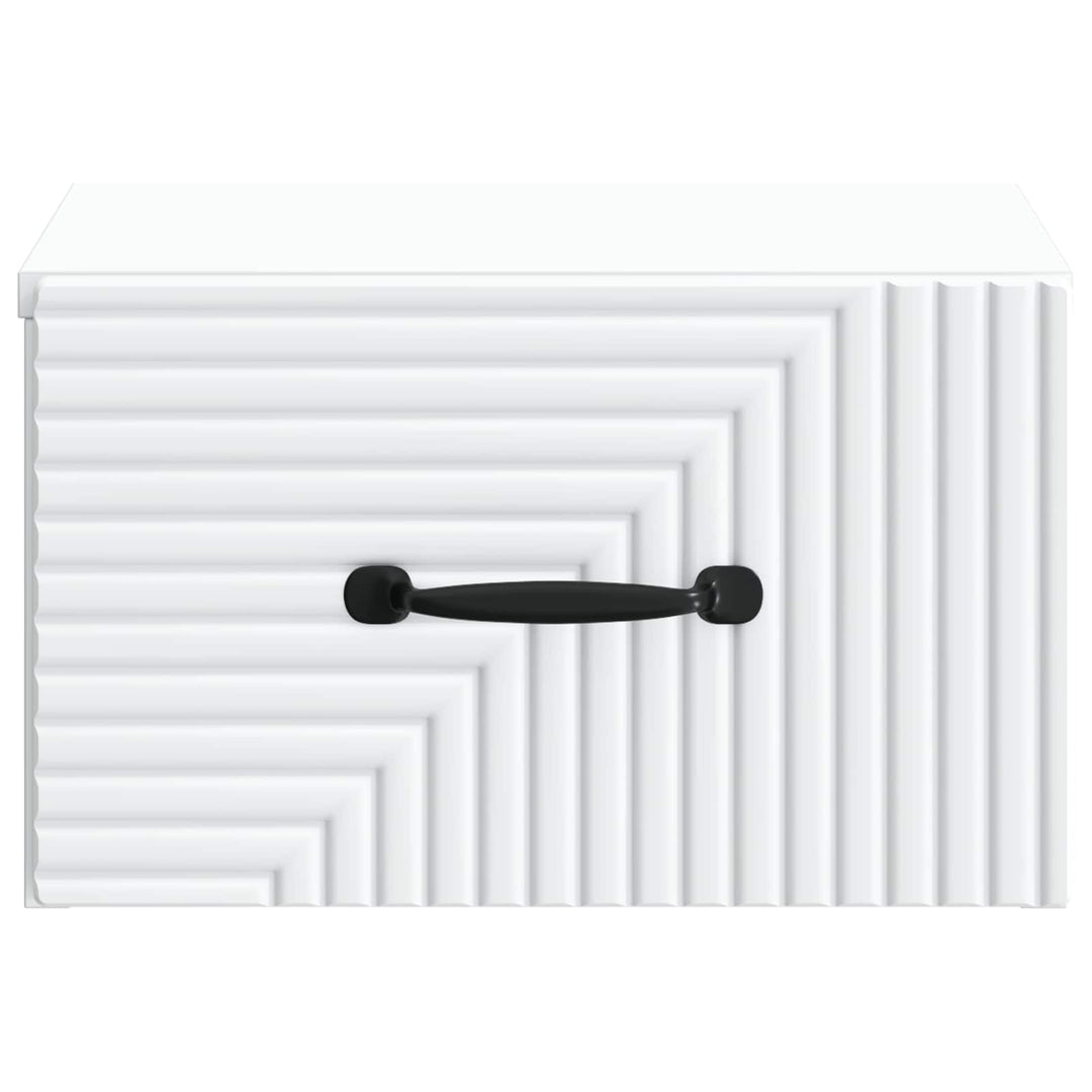 Væghængt Natbord 2 pcs Hvid 34,5 x 33 x 20 cm Konstrueret træ