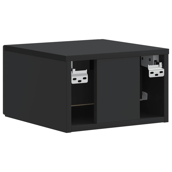 Væghængt Natbord 2 pcs Sort 34,5 x 33 x 20 cm Konstrueret træ