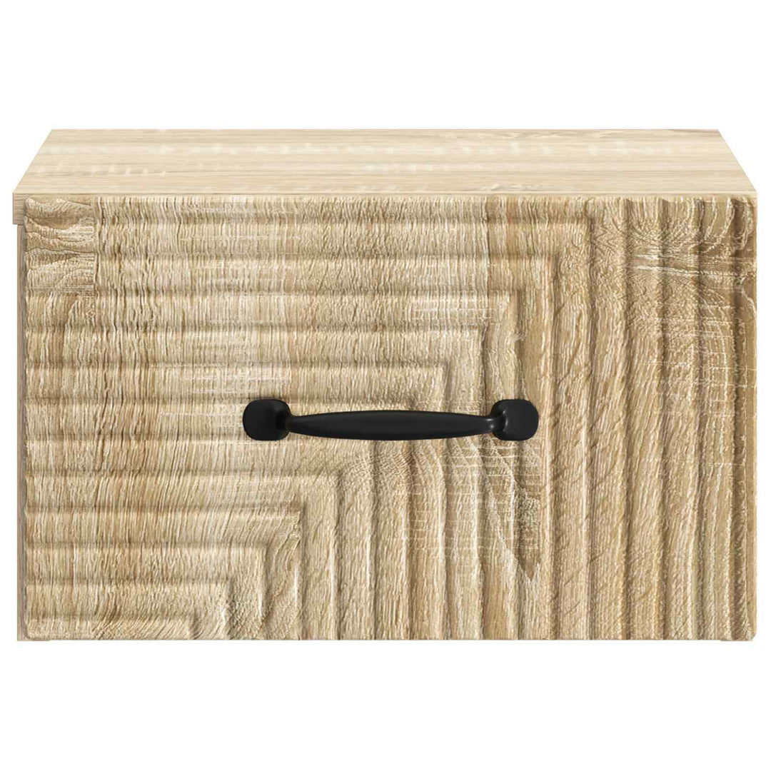 Væghængt Natbord Sonoma-eg 34,5 x 33 x 20 cm Konstrueret træ