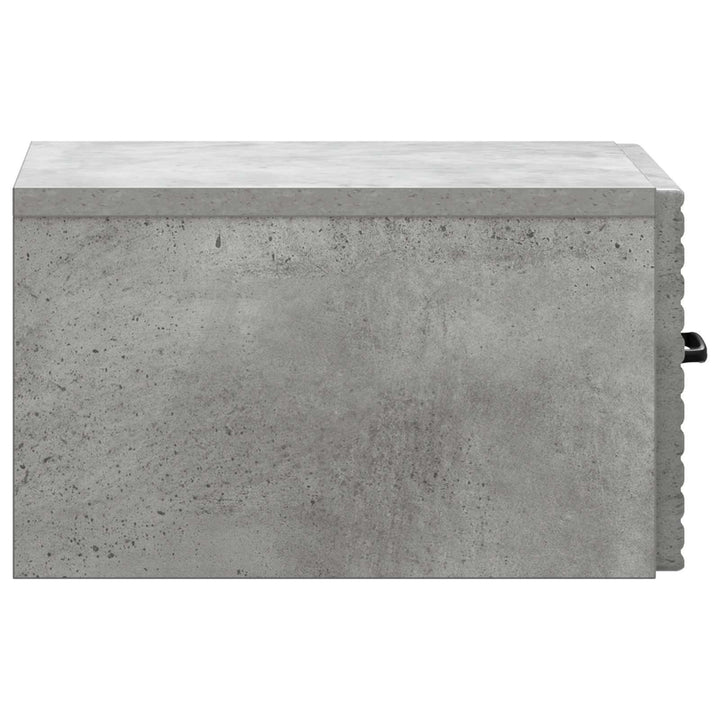 Væghængt Natbord Betongrå 34,5 x 33 x 20 cm Konstrueret træ