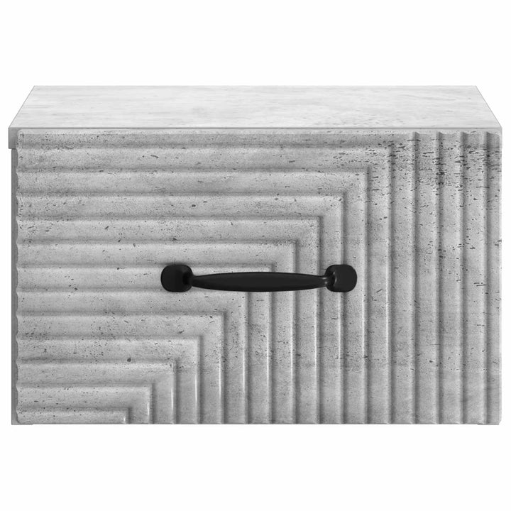 Væghængt Natbord med skuffe 2 pcs Betongrå 34,5 x 33 x 20 cm