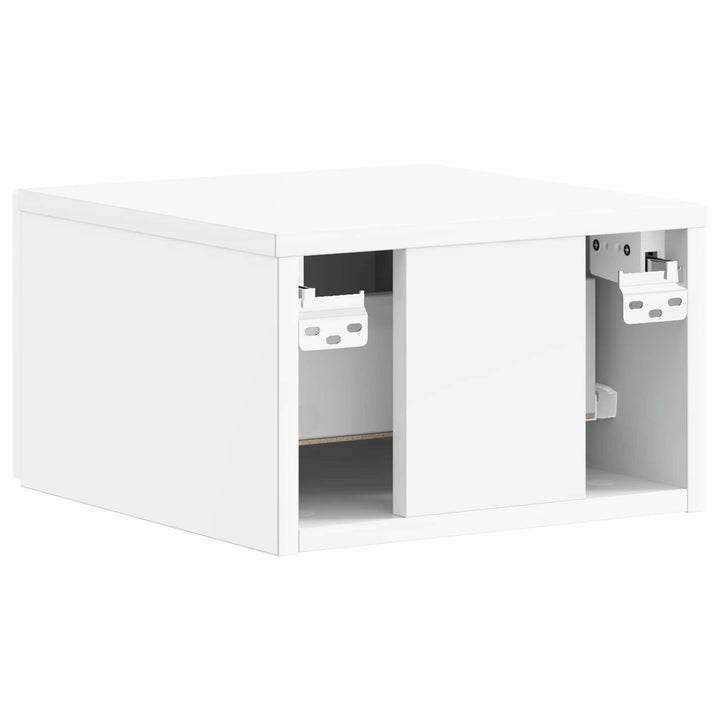 Væghængt Natbord 2 pcs Hvid højglans 34,5 x 33 x 20 cm