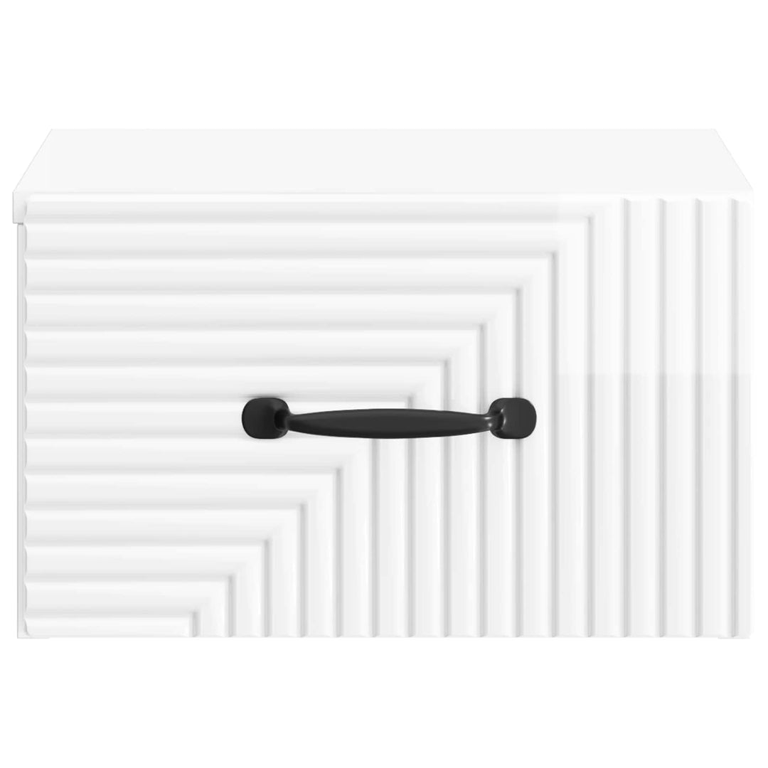 Væghængt Natbord 2 pcs Hvid højglans 34,5 x 33 x 20 cm