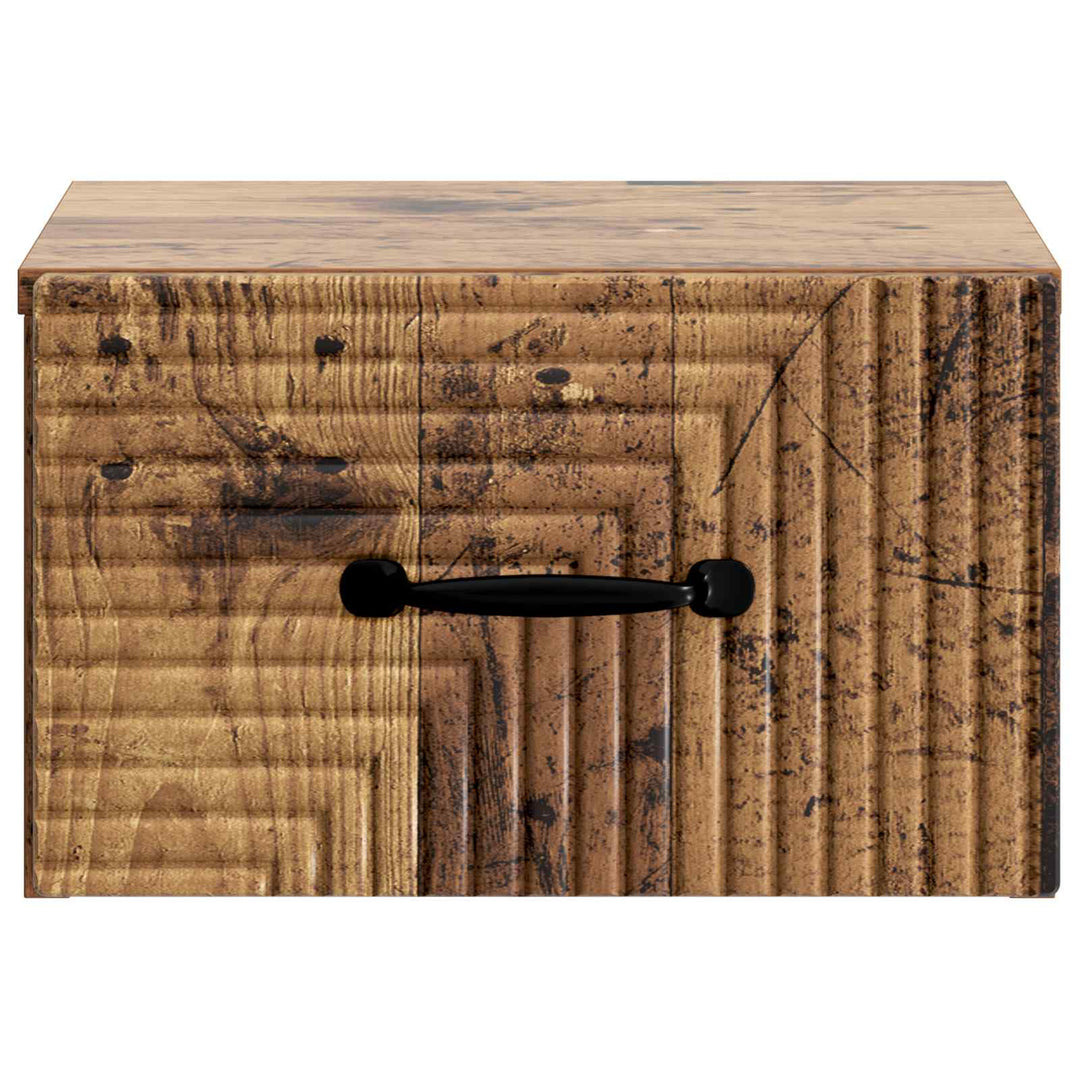 Væghængt Natbord Gammelt træ 34,5 x 33 x 20 cm Konstrueret træ