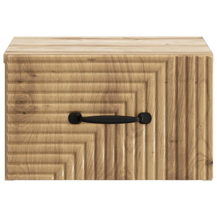 Væghængt Natbord med skuffe 2 pcs Artisan-eg 34,5 x 33 x 20 cm