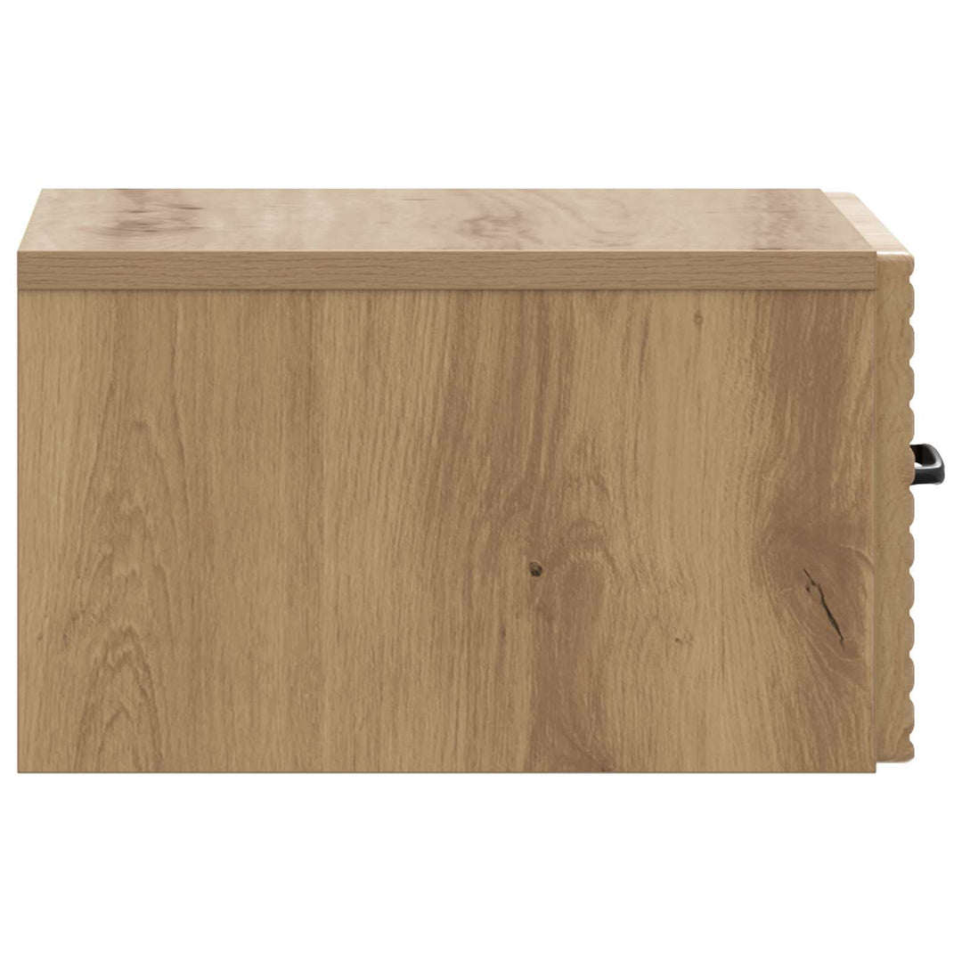 Væghængt Natbord med skuffe 2 pcs Artisan-eg 34,5 x 33 x 20 cm