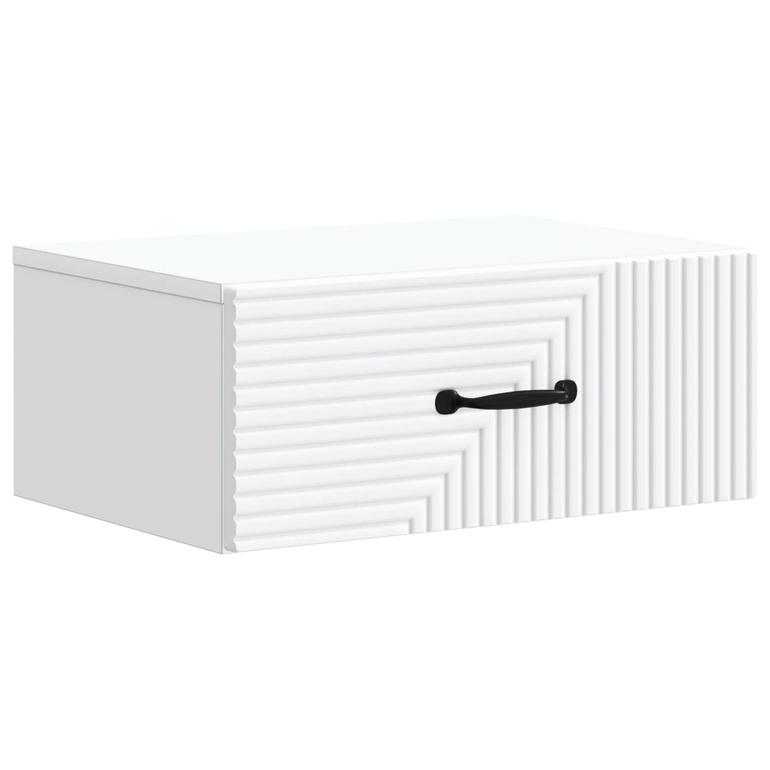 Væghængt Natbord 2 pcs Hvid 49 x 34,5 x 20 cm Konstrueret træ