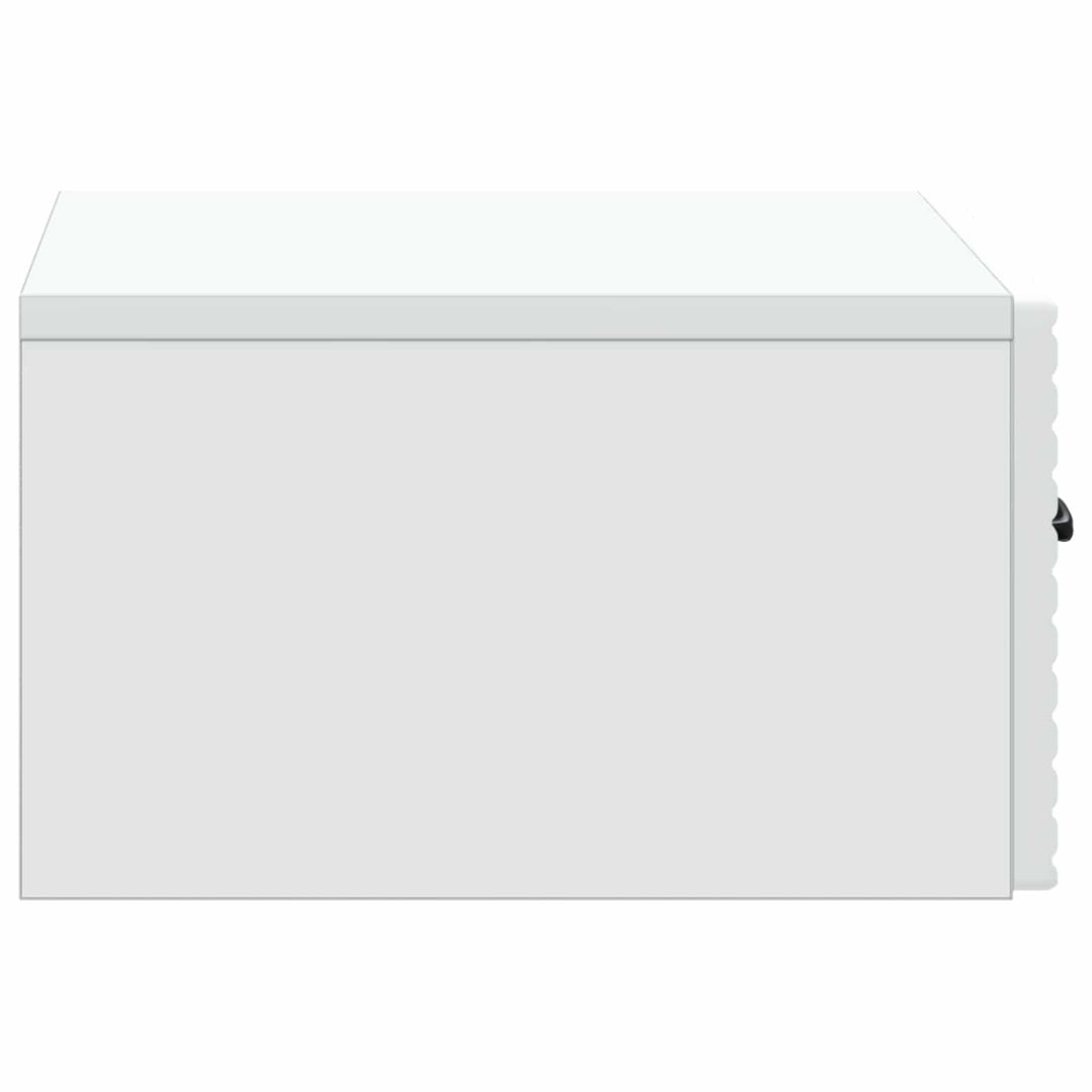 Væghængt Natbord 2 pcs Hvid 49 x 34,5 x 20 cm Konstrueret træ
