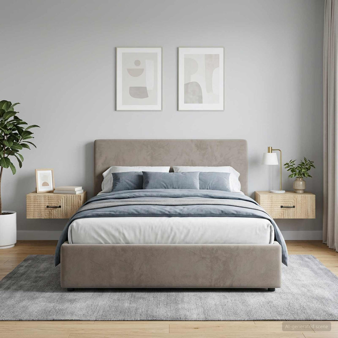 Væghængt Natbord med skuffe 2 pcs Sonoma-eg 49 x 34,5 x 20 cm