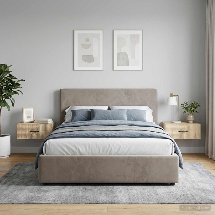 Væghængt Natbord med skuffe 2 pcs Sonoma-eg 49 x 34,5 x 20 cm