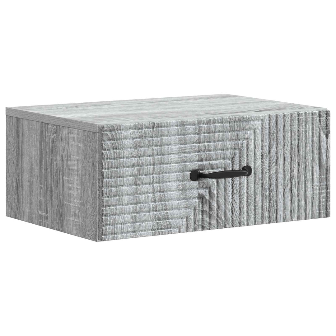 Væghængt Natbord 2 pcs Grå sonoma-eg 49 x 34,5 x 20 cm
