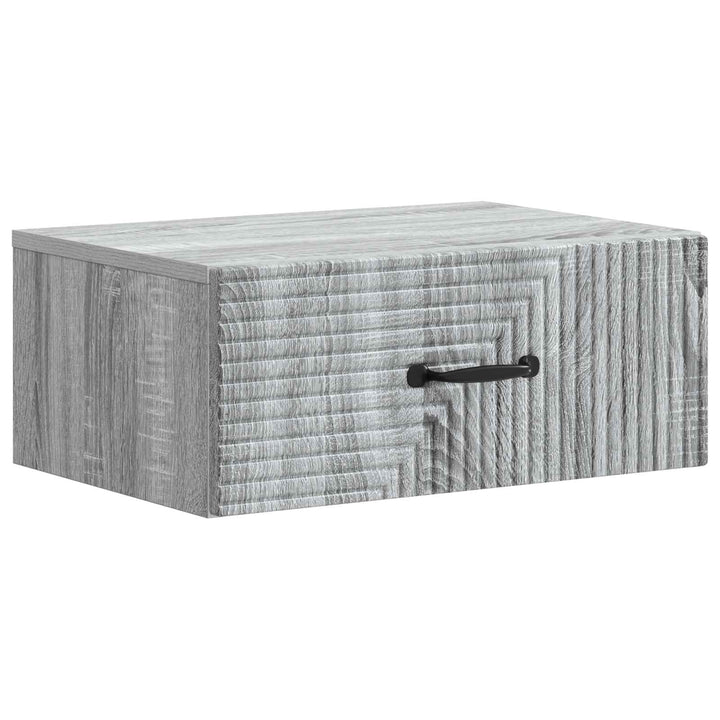 Væghængt Natbord 2 pcs Grå sonoma-eg 49 x 34,5 x 20 cm