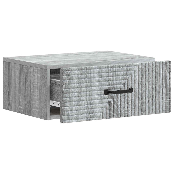 Væghængt Natbord 2 pcs Grå sonoma-eg 49 x 34,5 x 20 cm