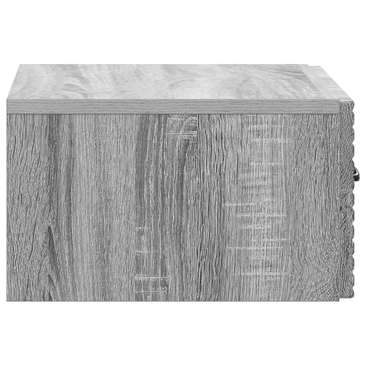 Væghængt Natbord 2 pcs Grå sonoma-eg 49 x 34,5 x 20 cm