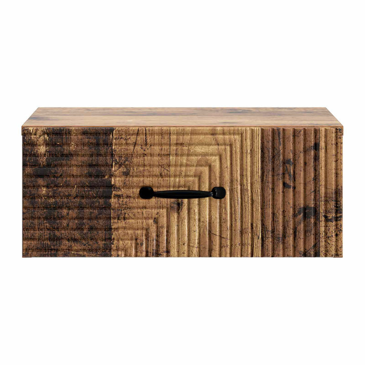 Væghængt Natbord med skuffe 2 pcs Gammelt træ 49 x 34,5 x 20 cm