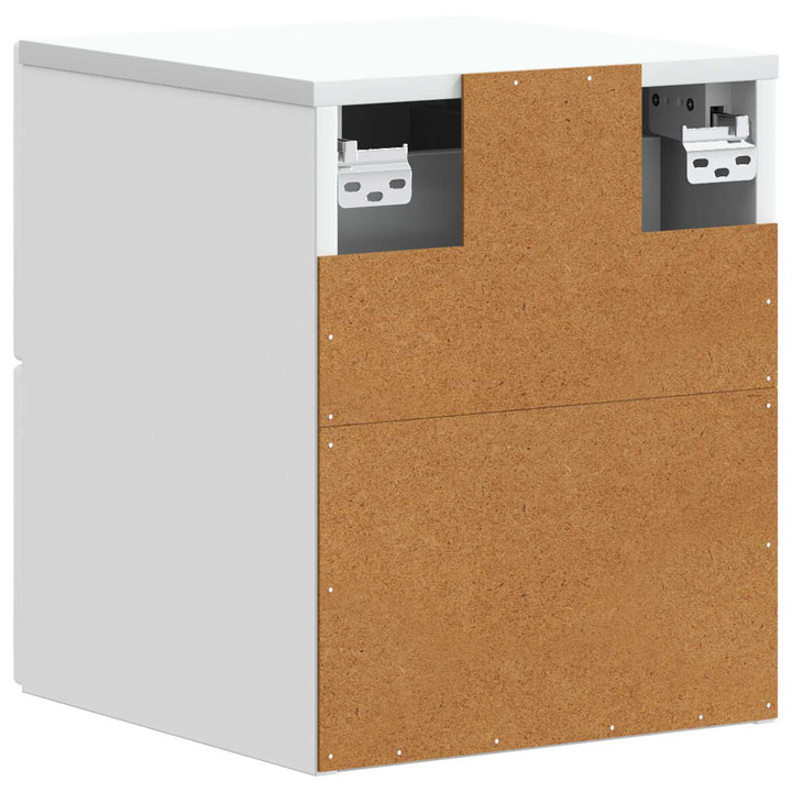 Væghængt Natbord 2 pcs Hvid 34,5 x 33 x 40 cm Konstrueret træ