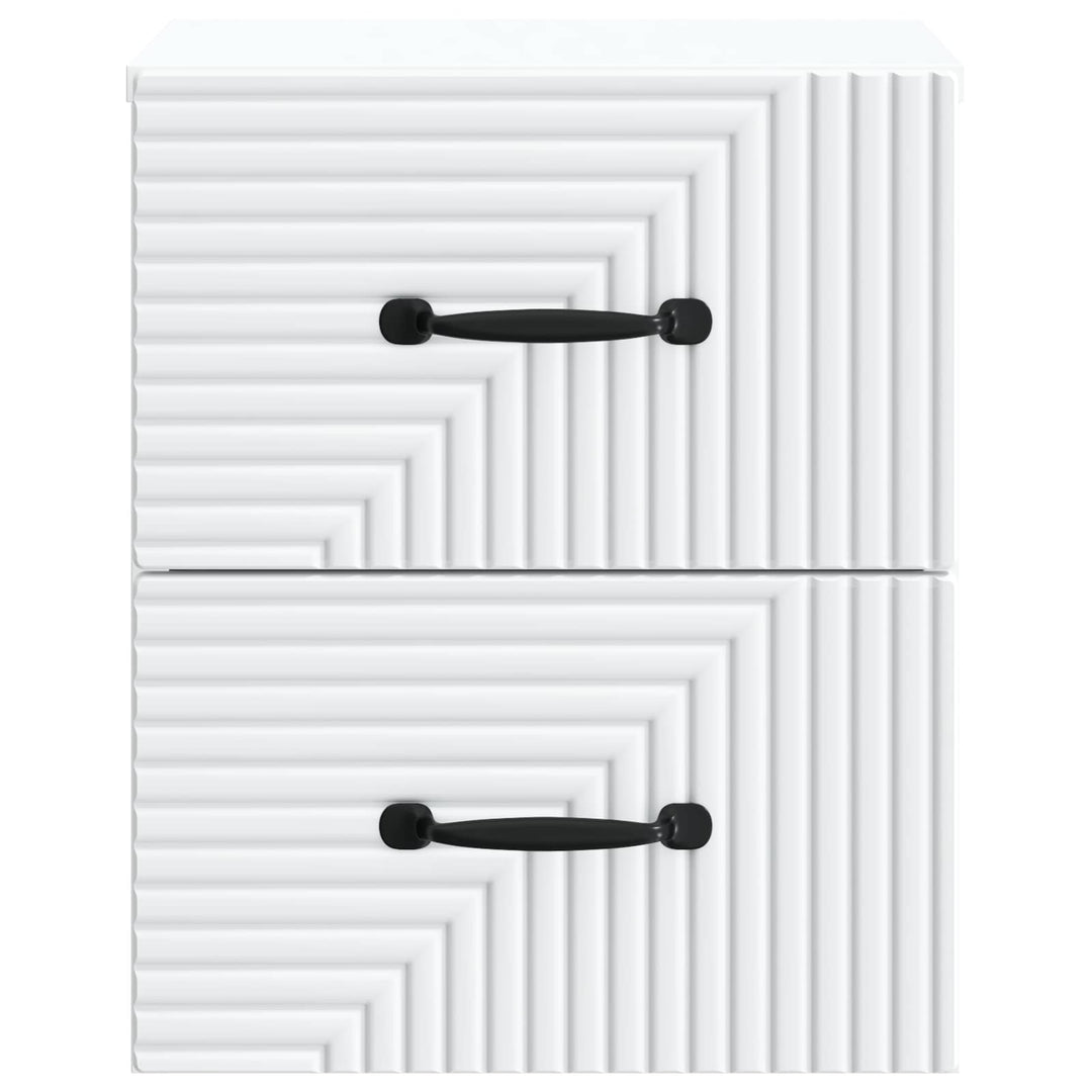 Væghængt Natbord 2 pcs Hvid 34,5 x 33 x 40 cm Konstrueret træ
