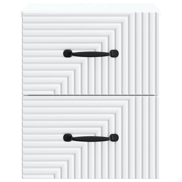 Væghængt Natbord 2 pcs Hvid 34,5 x 33 x 40 cm Konstrueret træ