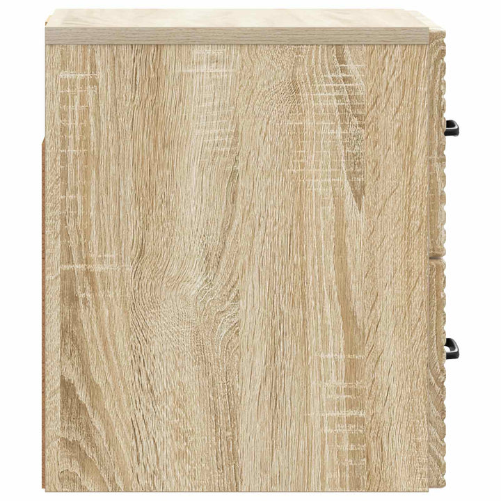 Væghængt Natbord Sonoma-eg 34,5 x 33 x 40 cm Konstrueret træ