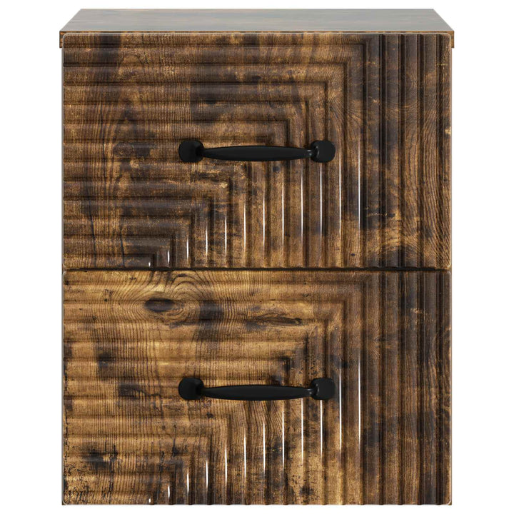 Væghængt Natbord Røget eg 34,5 x 33 x 40 cm Konstrueret træ