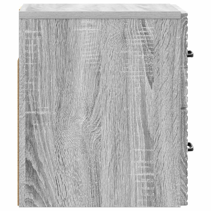 Væghængt Natbord 2 pcs Grå sonoma-eg 34,5 x 33 x 40 cm