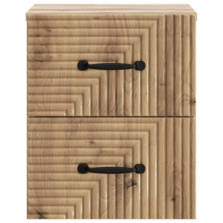 Væghængt Natbord med skuffe 2 pcs Artisan-eg 34,5 x 33 x 40 cm