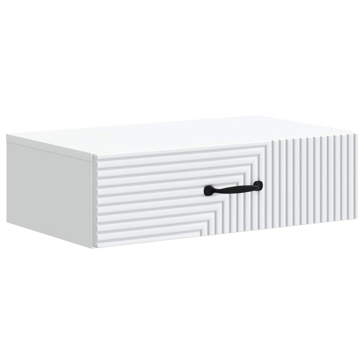 Væghængt Sideskab Hvid 59 x 34,5 x 17 cm Konstrueret træ