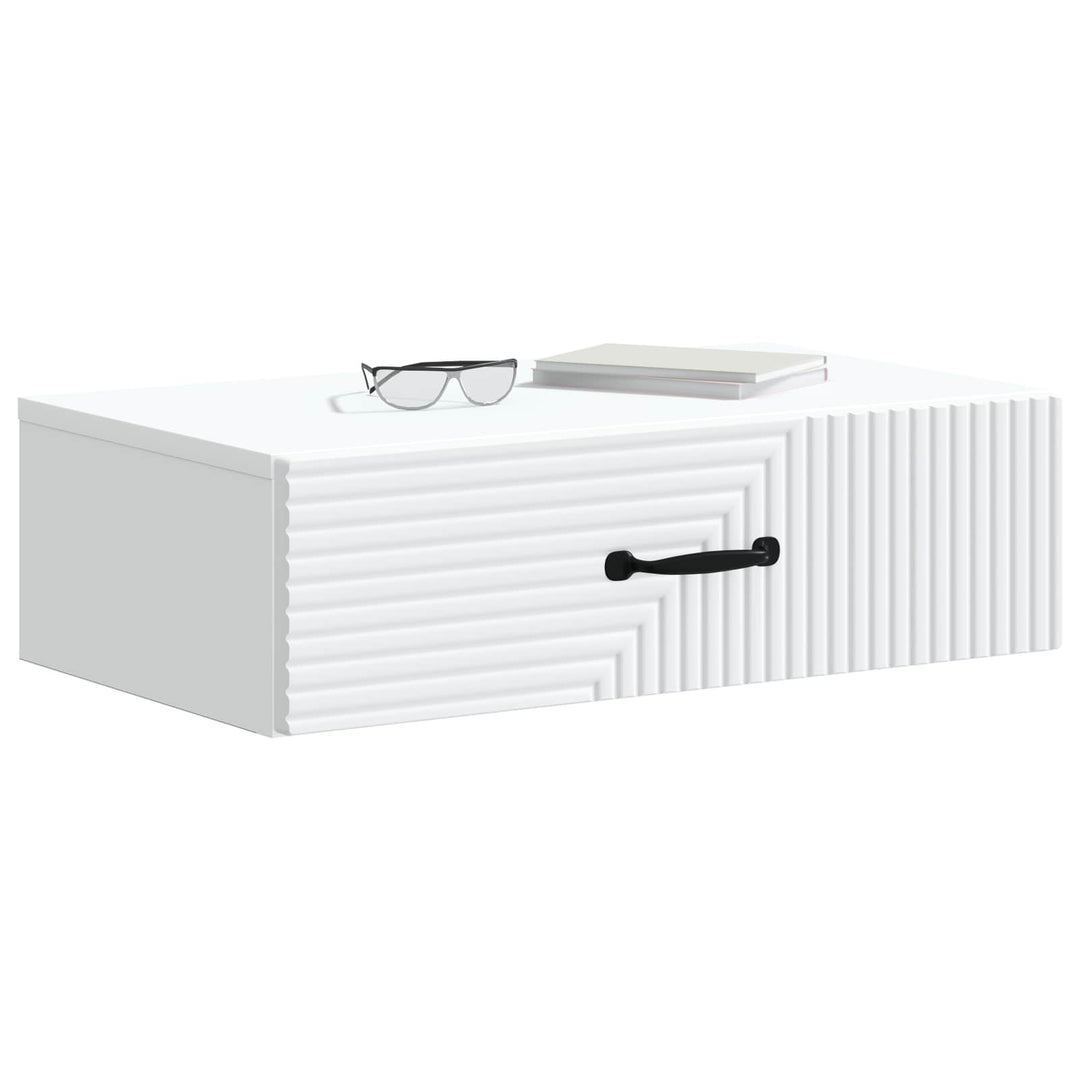 Væghængt Sideskab Hvid 59 x 34,5 x 17 cm Konstrueret træ