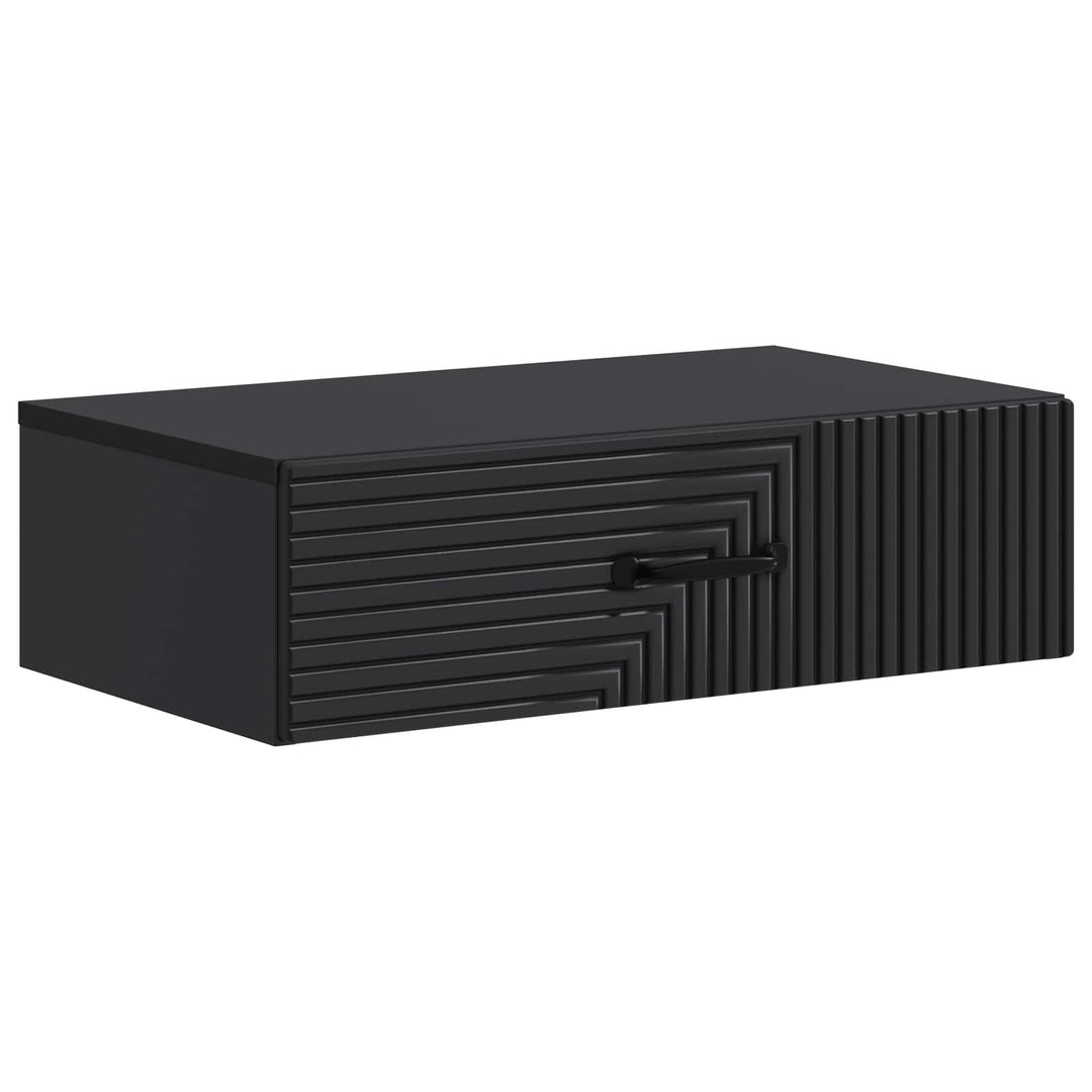 Væghængt Sideskab 59 x 34,5 x 17 cm Konstrueret træ Sort